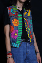 Load image into Gallery viewer, painted vest with flowers
