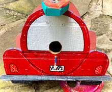 Load image into Gallery viewer, Birdhouse painted like a vw bug
